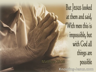 Matthew 19:26 All Things Are Possible With God (beige)